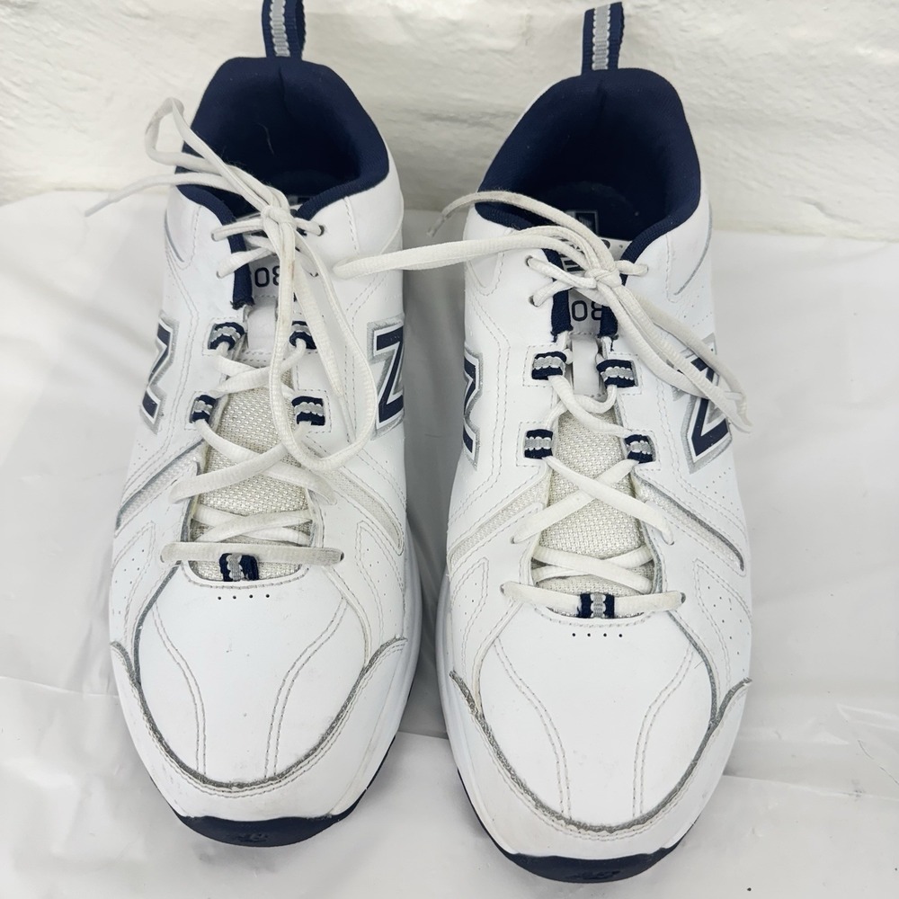 New Balance 608 Training Shoe Men's Size 12‎ 4E Wide White/Blue MX608WN5